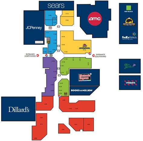 stones river mall map