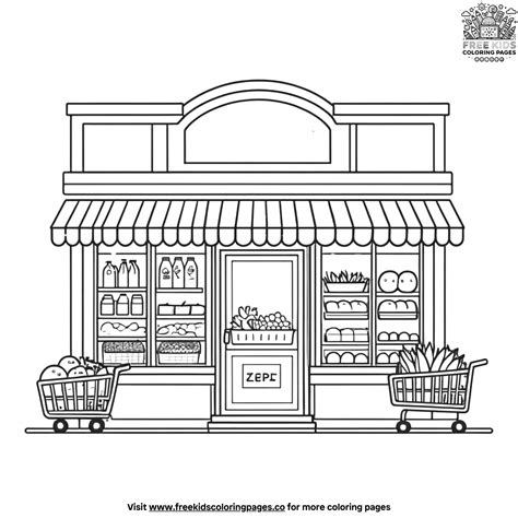 store coloring pages