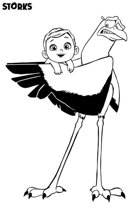 storks coloring pages