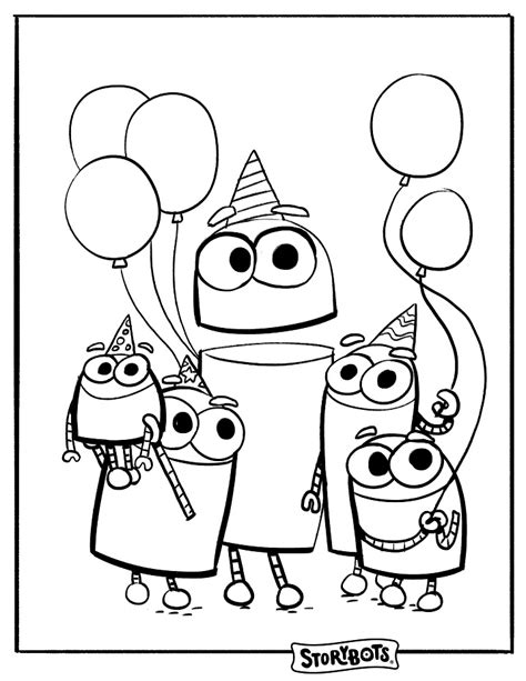 story bots coloring pages