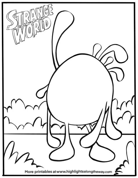 strange world coloring pages