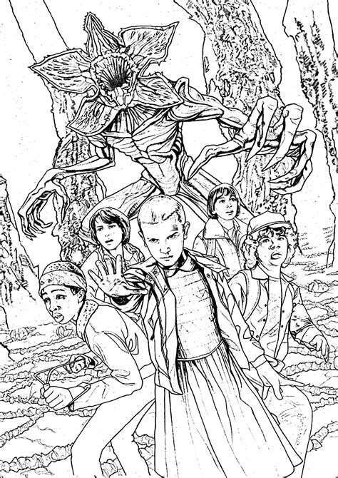 stranger things coloring pages