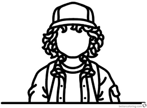 stranger things coloring pages dustin