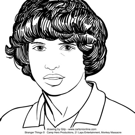 stranger things coloring pages mike