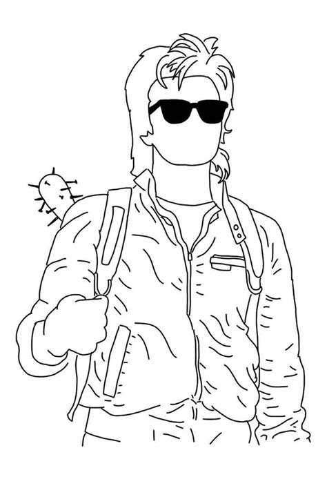 stranger things coloring pages steve