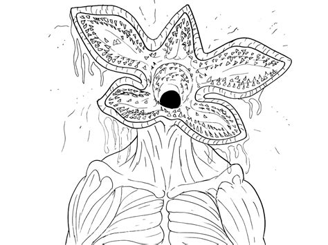 stranger things demogorgon coloring pages