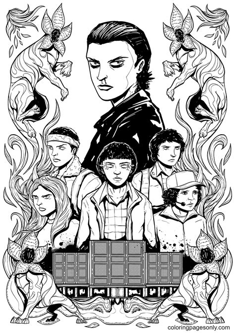 stranger things season 4 coloring pages