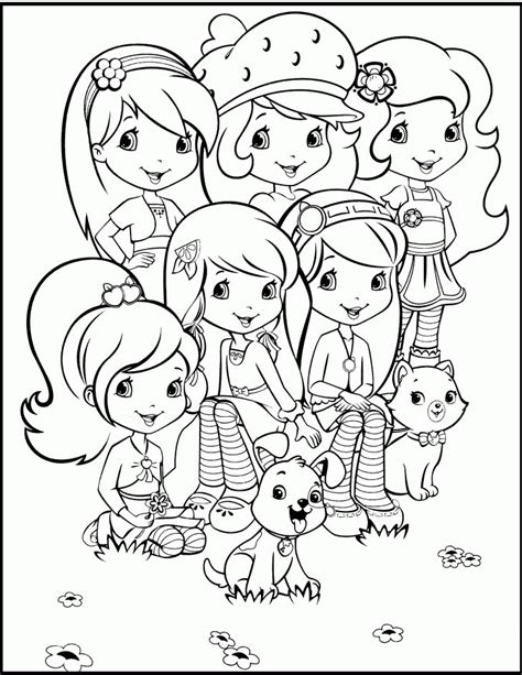 strawberry shortcake and friends coloring pages