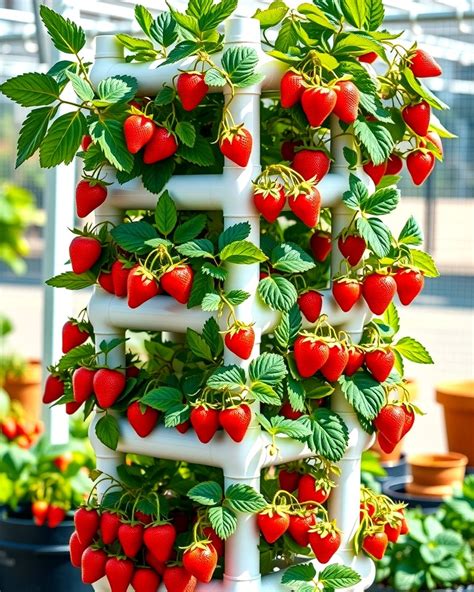 strawberry vertical growing