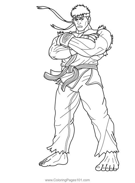 street fighter coloring pages
