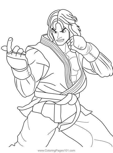 street fighter coloring pages