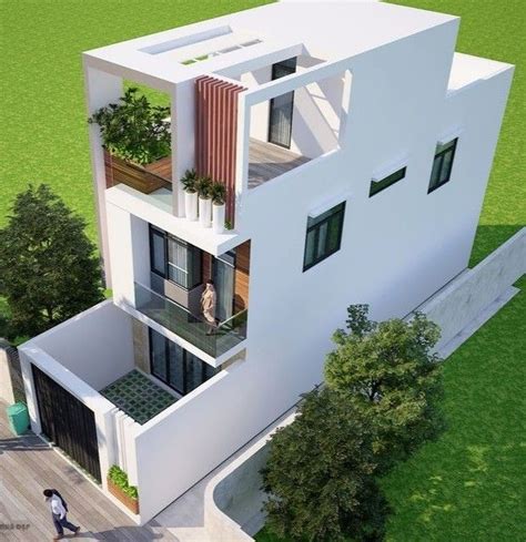 struktur bangunan pada rumah 3 lantai dengan rooftop