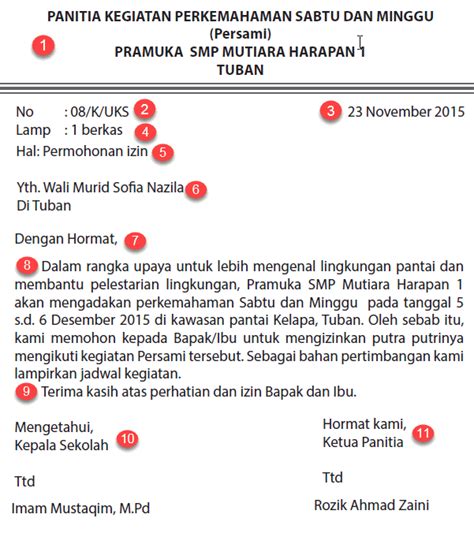 struktur surat
