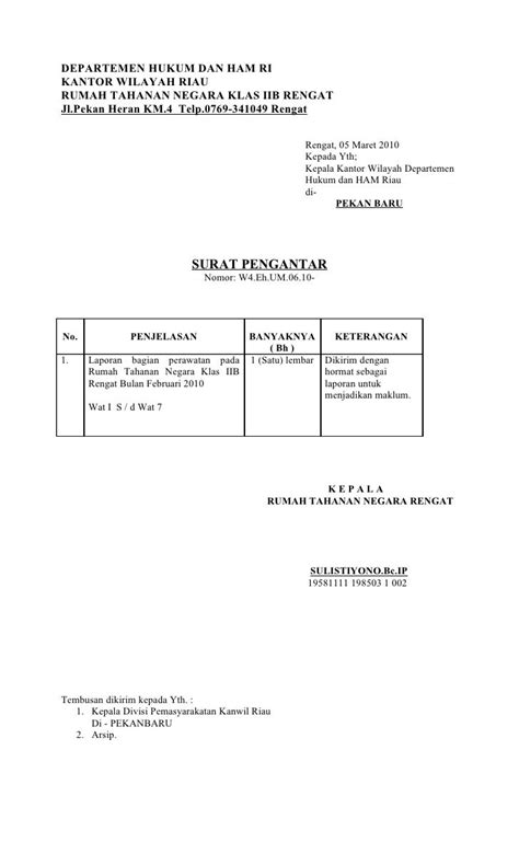 struktur surat pengantar