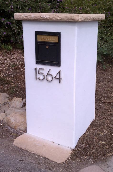 stucco mailbox