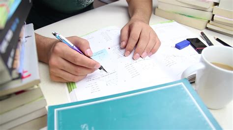 Student studying