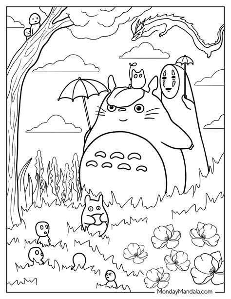 studio ghibli colouring pages