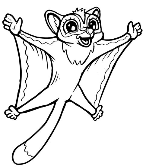 sugar glider coloring page