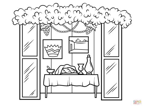 sukkah coloring pages