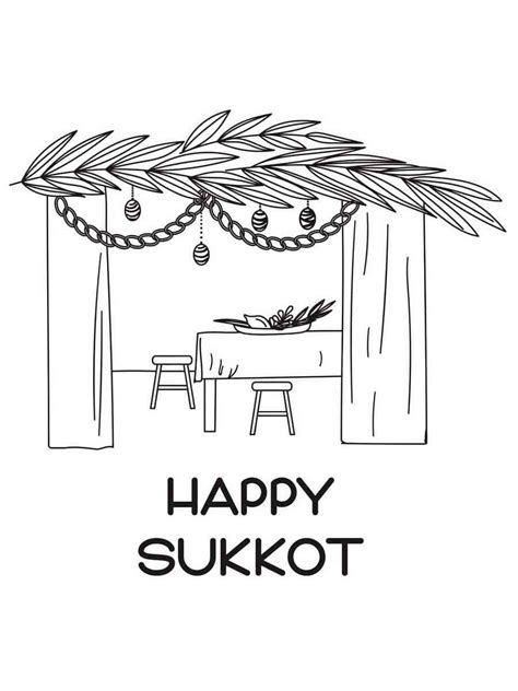 sukkot coloring pages