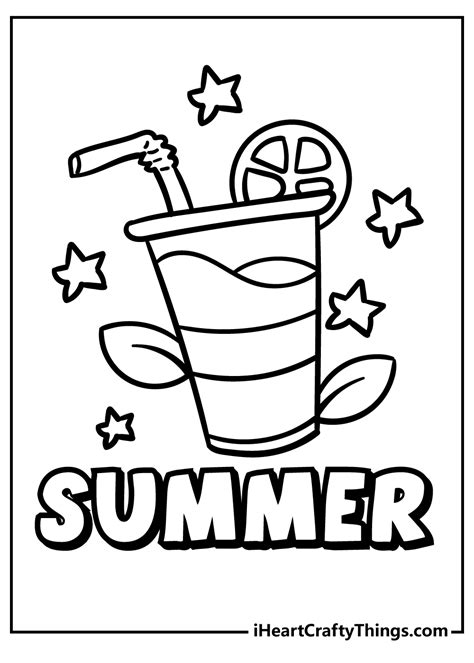 summer coloring pages easy