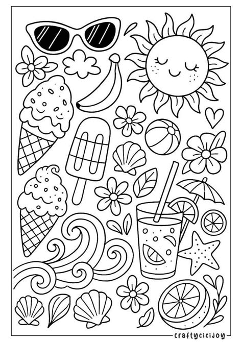 summer coloring sheets pdf