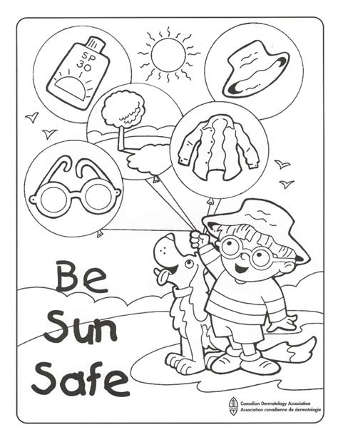 summer safety coloring pages