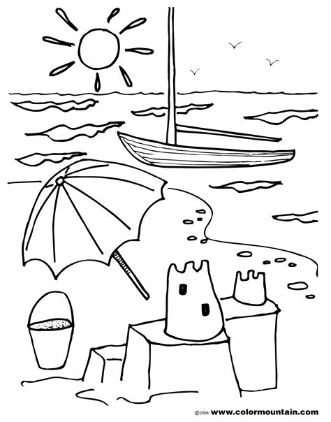 summer season colouring pages