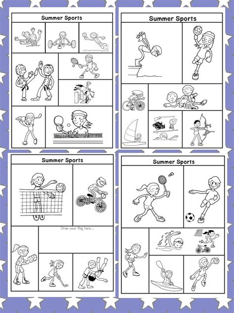 summer sports coloring pages