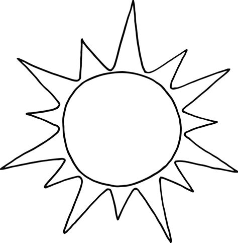 sun coloring page