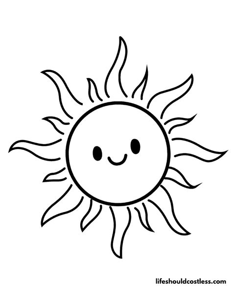sun coloring page pdf