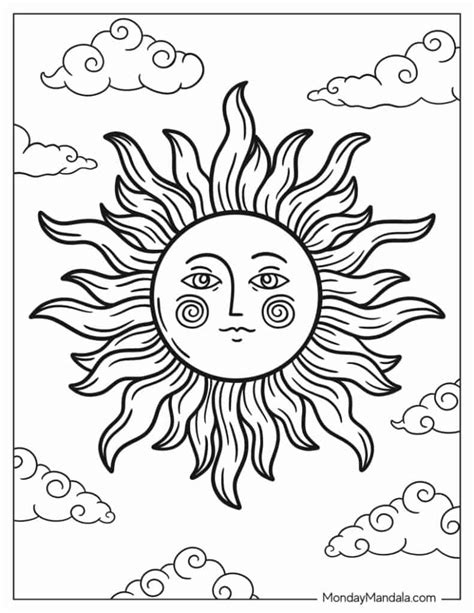 sun coloring sheet