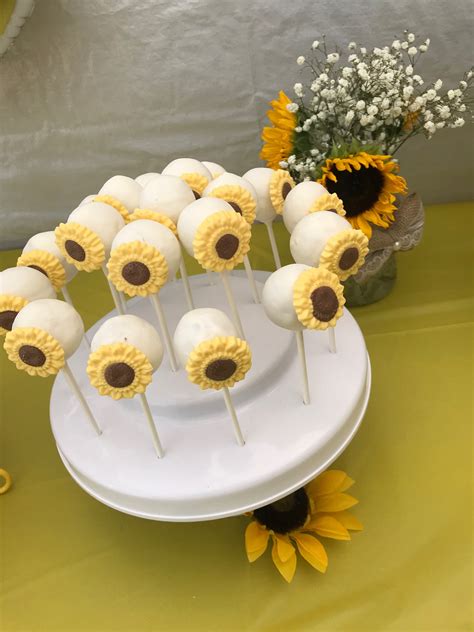 sunflower cake pops