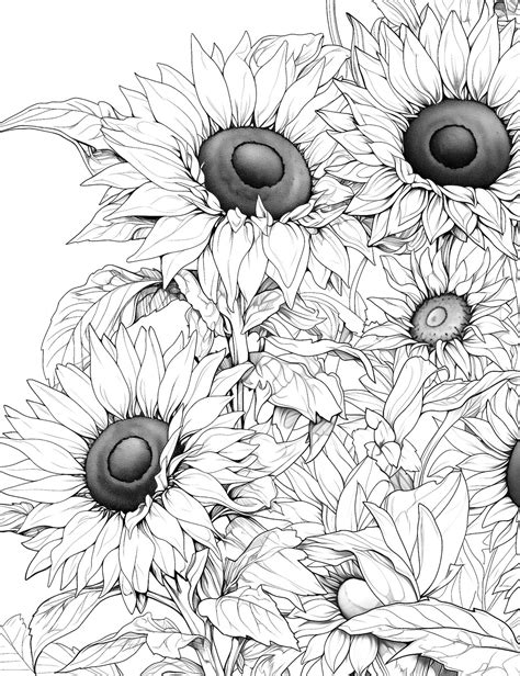 sunflower coloring images