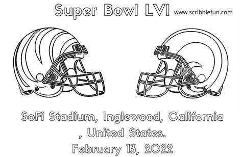 super bowl coloring pages 2022