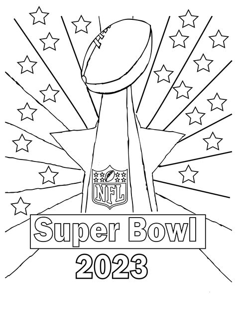 super bowl coloring pages 2023