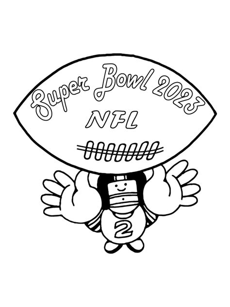 super bowl football coloring pages