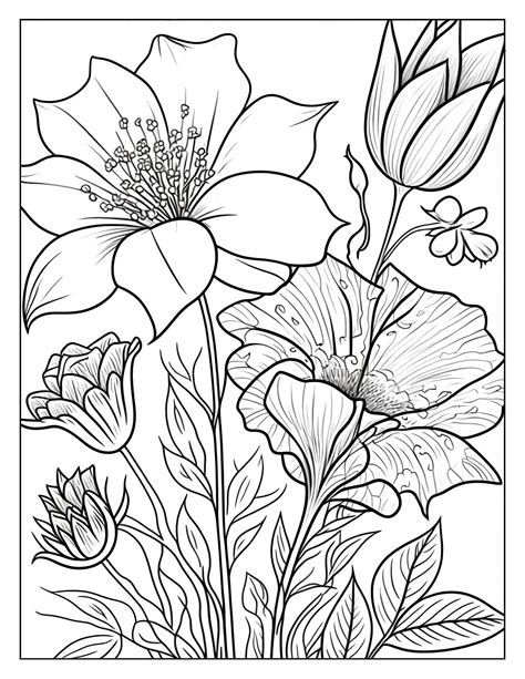 super coloring flowers