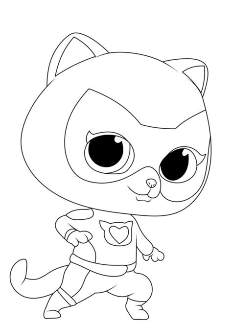 super kitties coloring pages
