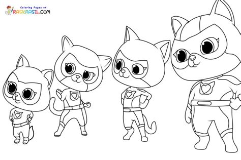 super kitty coloring pages