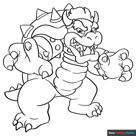 super mario bowser coloring pages