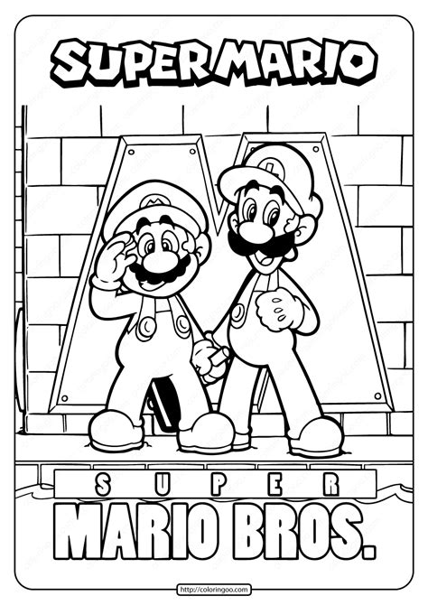 super mario brothers coloring pages