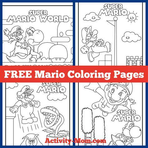 super mario coloring book printable