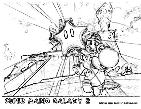 super mario galaxy coloring pages