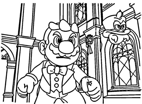 super mario odyssey coloring sheet