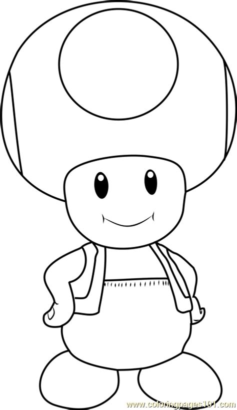super mario toad coloring pages