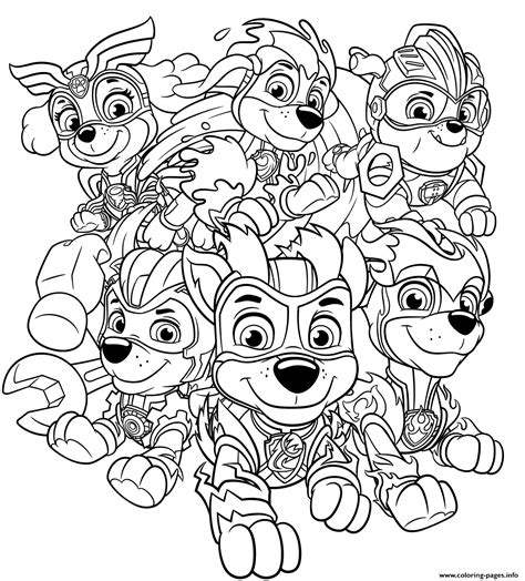 super pups mighty pups coloring pages