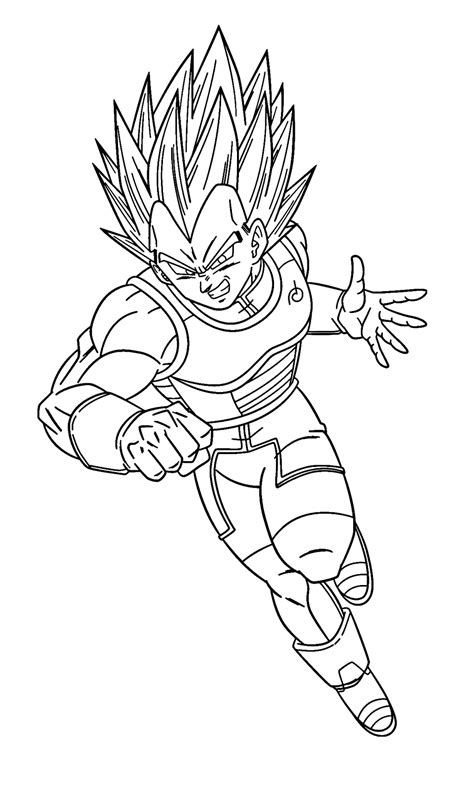 super saiyan vegeta coloring pages