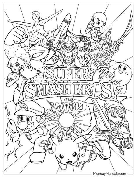 super smash bros coloring sheets
