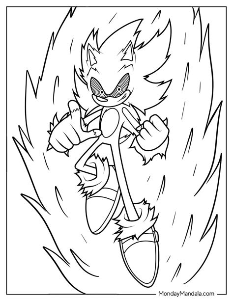 super sonic exe coloring pages